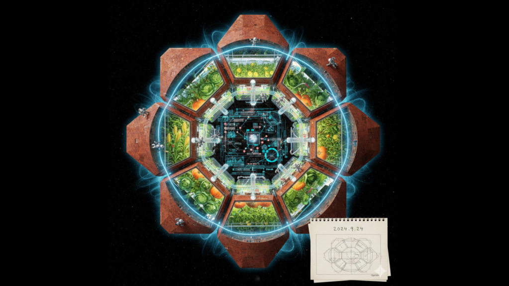 鉄さび超電導エネルギー装置で造る宇宙コロニーの画像